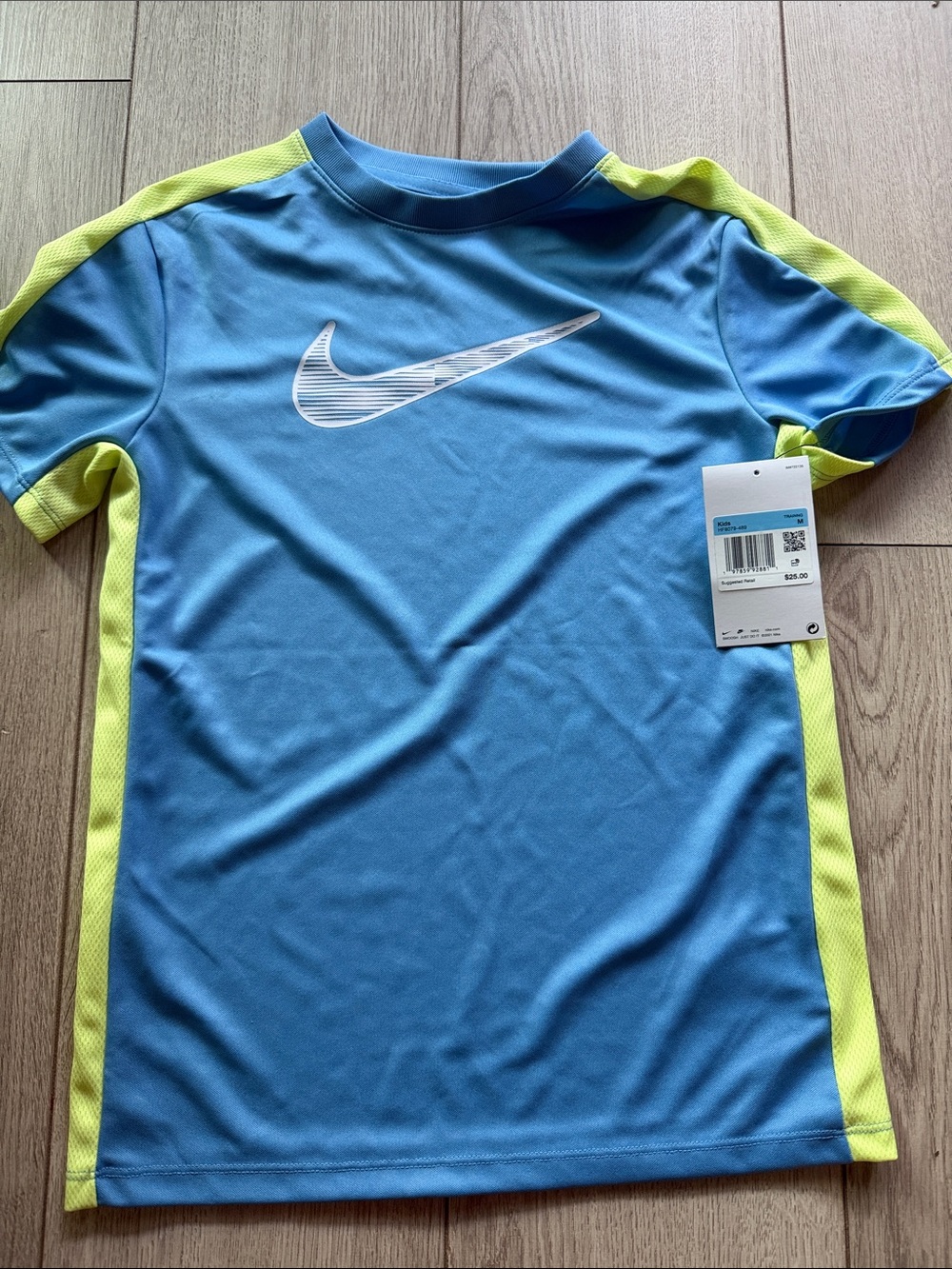 Nike Sky Blue & Neon Yellow Performance Tee